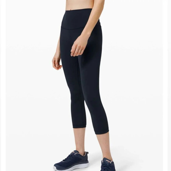 LULULEMON Wunder Train High-Rise Crop 22 1/2” True Navy  Size 2 - Picture 4 of 15